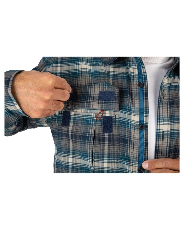 Simms Coldweather Shirt Atlantis Steel Plaid 7 Simms Coldweather Shirt Atlantis Steel Plaid – Bild 5