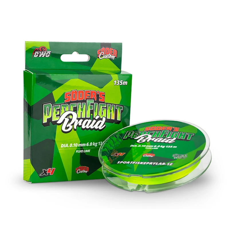Söder PerchFight Braid X4 135m, Fluo Lime 3 Söder PerchFight Braid X4 135m, Fluo Lime
