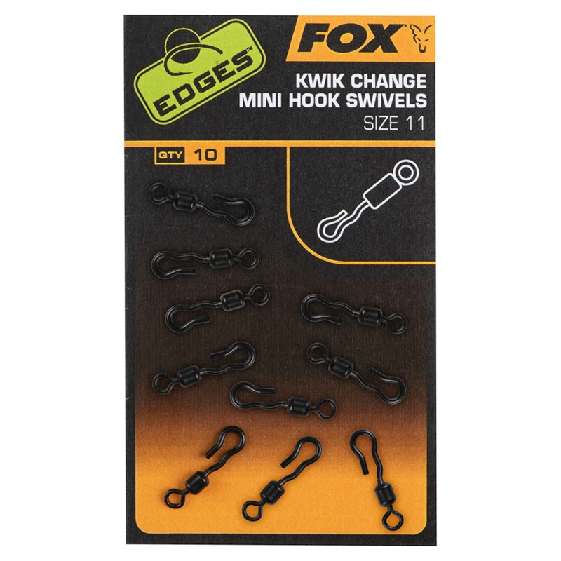 Fox Edges Kwik Change Mini Hook Swivel Size 11 (10-pack) 3 Fox Edges Kwik Change Mini Hook Swivel Size 11 (10-pack)